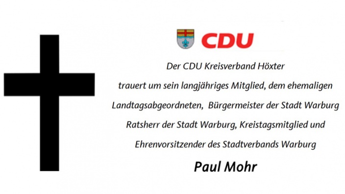 Trauer um Paul Mohr