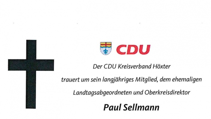 Trauer um Paul Sellmann